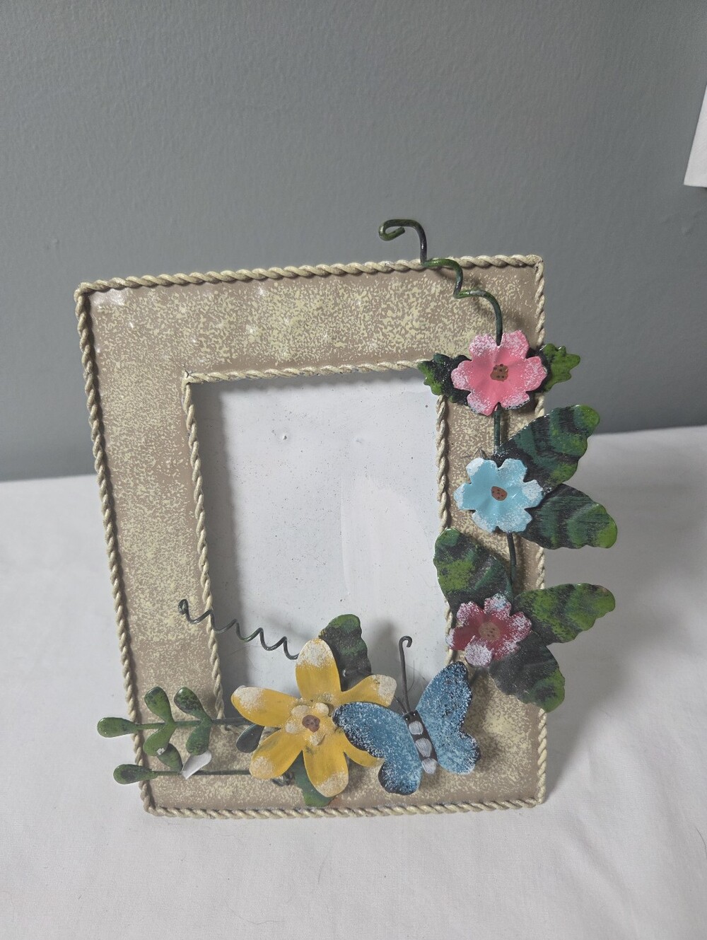 Metal Tin photo Fame hold 3" X 5" picture Home decor